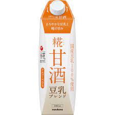 MARUKOME 糀 無酒精100%日本國產豆乳甘酒 1000ml（橙-甘酒)