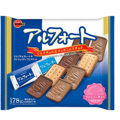 百邦 -迷你朱古力消化餅(牛奶朱古力 & 特濃牛奶朱古力)189g