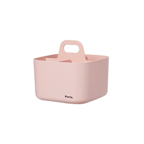 韓國 Litem PORTA VITA手提式分類收納箱 粉紅