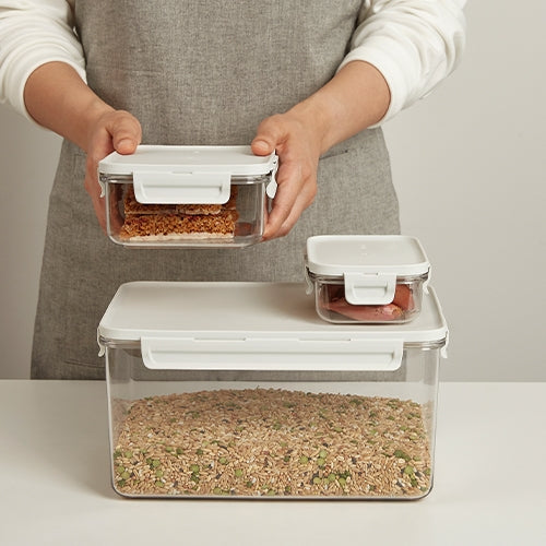 韓國 Litem EcoSnap 食物專用密實盒 1.9L Size 4 象牙白