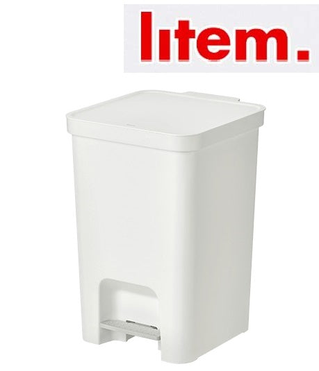 韓國 Litem 腳踏垃圾桶 13L 象牙白