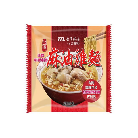 台灣台酒紅標米酒麻油雞(袋)即食麵 3 包裝 200g