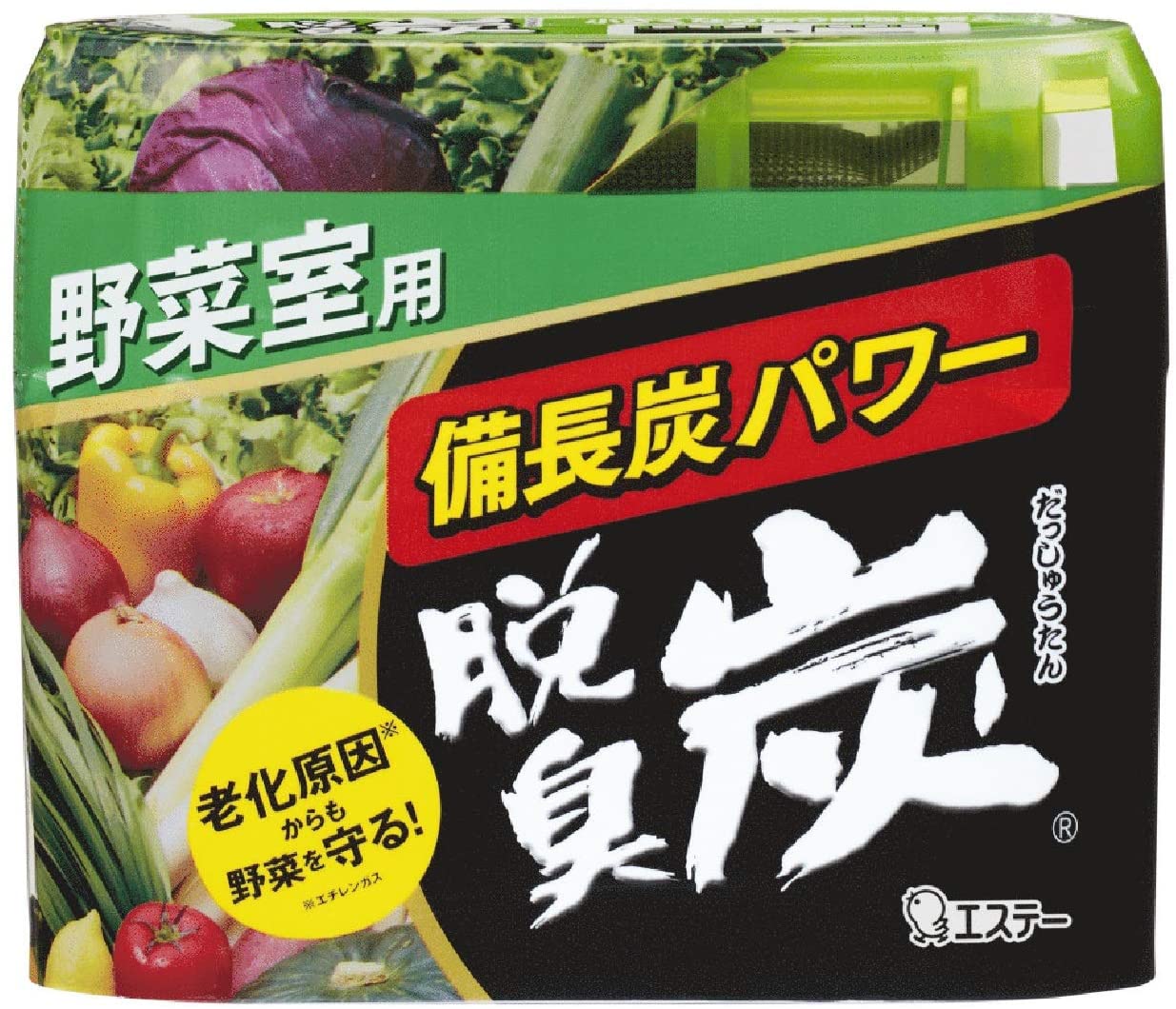 日本ST雞仔牌脫臭炭消臭劑140g+2g吸着劑 - 雪櫃/蔬果格用
