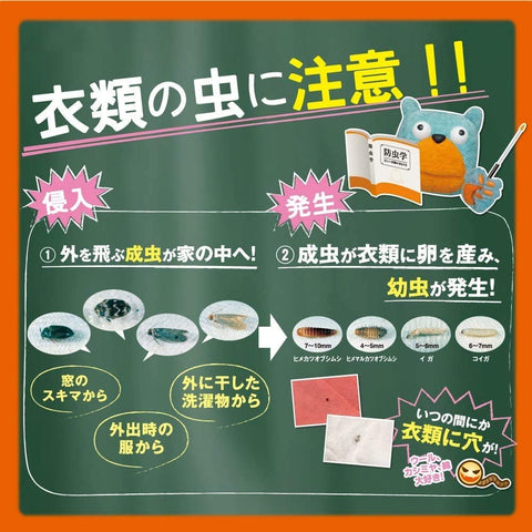 日本ST雞仔牌 衣櫃專用無味除臭1年有效防蟲掛裝 3個裝