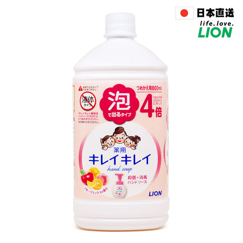 LION 獅王 除菌消毒泡沫洗手液 水果香 補充裝 800ml