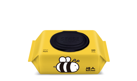 韓國SENSE 100片 動物濕紙巾 - 蜜蜂