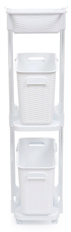 韓國製 Plafarm 3 層洗衣籃- 白色