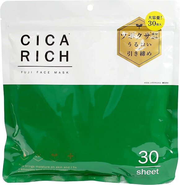 日本富士 CICA RICH積雪草保濕緊緻面膜30片 380ml
